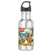 Halten Sie mein Bier-Camping fest Edelstahlflasche (Vorderseite)