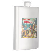 Halten Sie mein Bier-Camping fest Flachmann (Rechts)