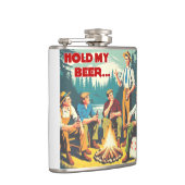 Halten Sie mein Bier-Camping fest Flachmann (Rechts)
