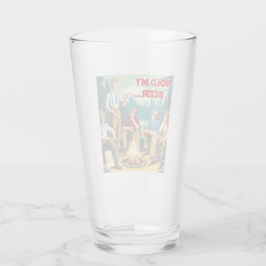 Halten Sie mein Bier-Camping fest Glas (Rückseite)