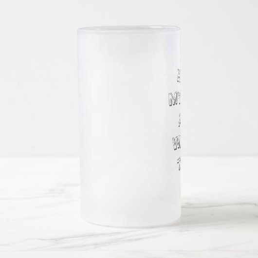 Halten Sie mein Bier und passen Sie dieses auf! Mattglas Bierglas (Mittel)