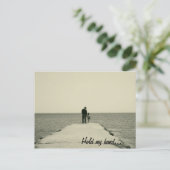 Halten Sie meine Hand Postkarte (Stehend Vorderseite)