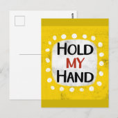 Halten Sie meine Hand Postkarte (Vorne/Hinten)