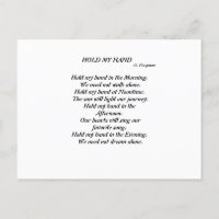 HALTEN SIE MEINE HAND-Postkarte