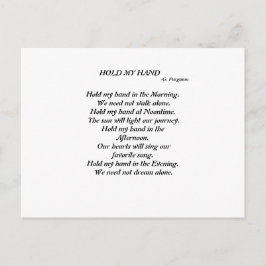 HALTEN SIE MEINE HAND-Postkarte Postkarte