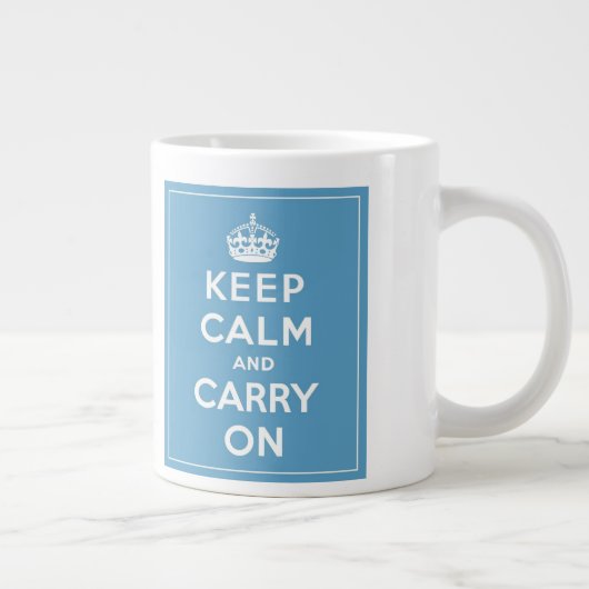 Halten Sie Ruhe und tragen Sie auf 20 0z.Tasse Jumbo-Tasse (Rechts)