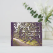 Halten Sie sich an die Hand geschrieben Postkarte (Stehend Vorderseite)