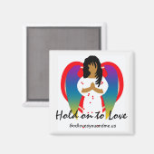 Halten Sie sich an die Liebe Angel Magnet (Vorderseite/Rückseite)