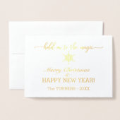 Halten Sie sich an die magische Weihnachtsfoto-Col Folienkarte (Vorderseite mit Umschlag)