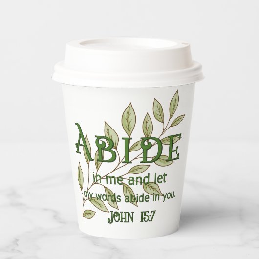 Halten Sie sich Christlich Pappbecher (Vorderseite)