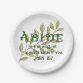 Halten Sie sich Christlich  Pappteller (Vorderseite)