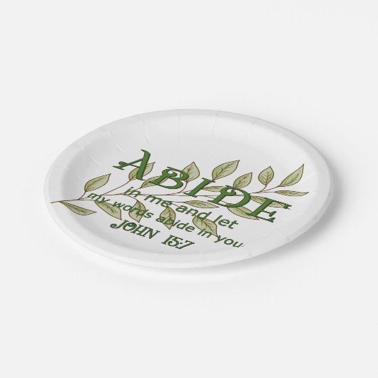 Halten Sie sich Christlich  Pappteller (Schrägansicht)