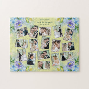 Halten Sie sich die Hochzeit Foto Collage Wasserfa Puzzle