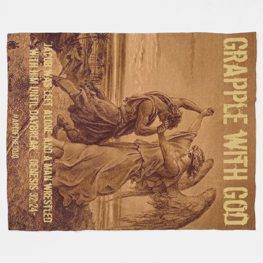 Halten Sie sich mit Gott-Fleecedecke fest Fleecedecke (Vorderseite (Horizontal))