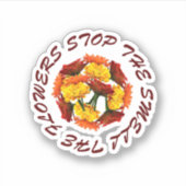 halten und riechen die Blume Aufkleber (Vorderseite)