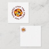 halten und riechen die Blume Quadratische Visitenkarte (Vorne/Hinten)