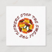 halten und riechen die Blume Quadratische Visitenkarte (Vorderseite)