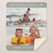 Halten wir Liebe für Sie Oma-Fotos Personalisiert Sherpadecke (Vorderseite)