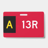 Haltepunkt Zeichen A13R Ausweis (Rückseite)