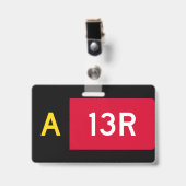Haltepunkt Zeichen A13R Ausweis (Vorderseite mit Clip)