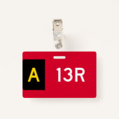 Haltepunkt Zeichen A13R Ausweis (Rückseite mit Klammer)