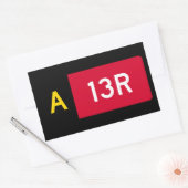 Haltepunkt Zeichen A13R Rechteckiger Aufkleber (Umschlag)