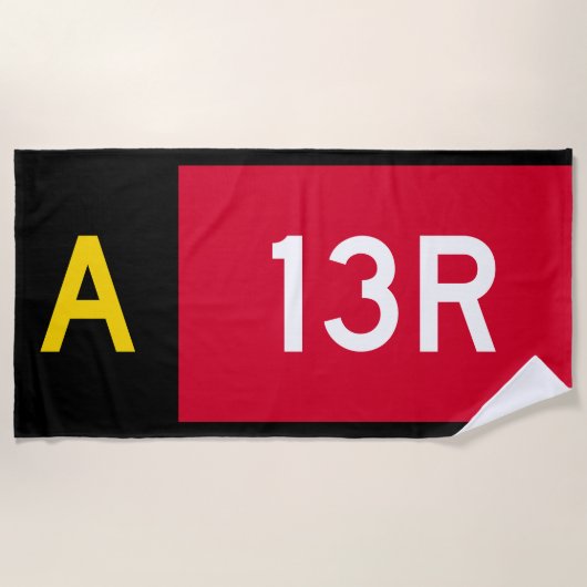 Haltepunkt Zeichen A13R Strandtuch (Vorderseite)