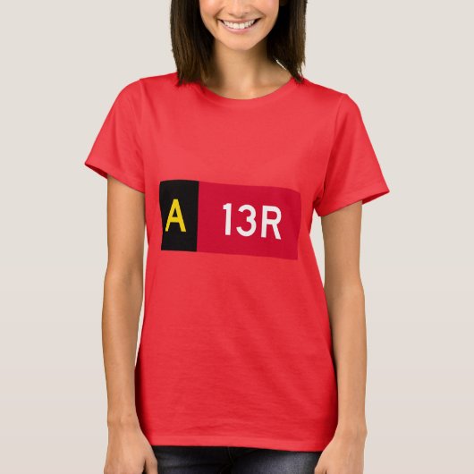 Haltepunkt Zeichen A13R T-Shirt (Vorderseite)