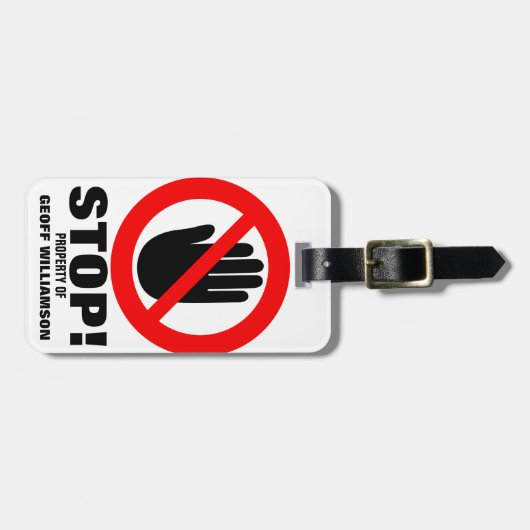 Haltepunkte der Warnhinweise Gepäckanhänger (Vorderseite horizontal)