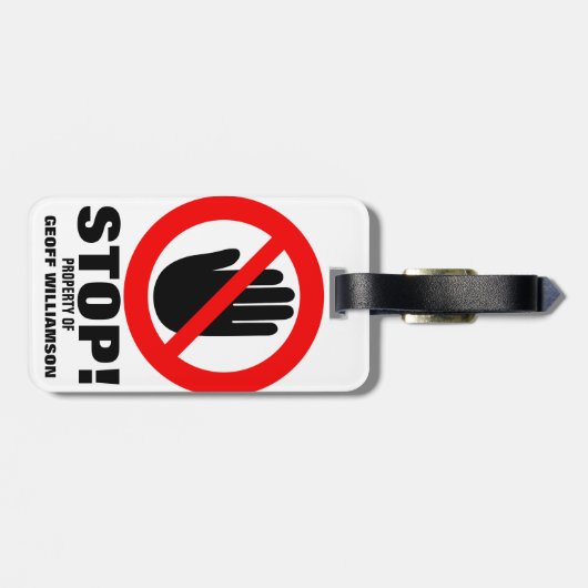 Haltepunkte der Warnhinweise Gepäckanhänger (Rückseite horizontal)