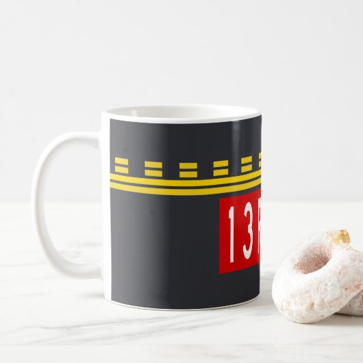 Haltepunktmarkierung 13R-31L Kaffeetasse (Mit Donut)