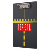 Haltepunktmarkierung 13R-31L Klemmbrett (Links)