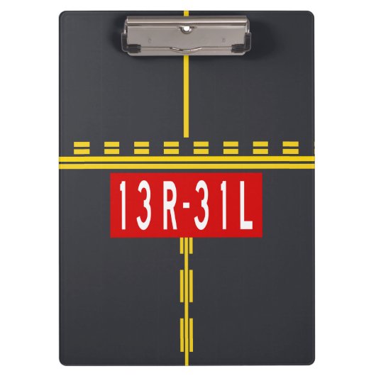 Haltepunktmarkierung 13R-31L Klemmbrett (Vorderseite)