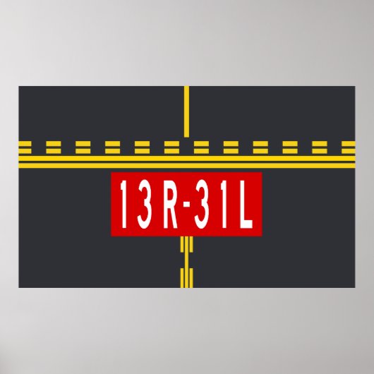 Haltepunktmarkierung 13R-31L Poster (Vorne)