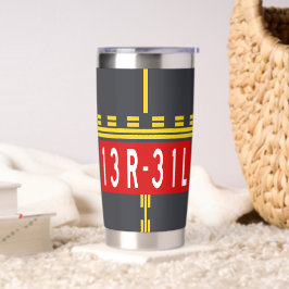 Haltepunktmarkierung 13R-31L Thermobecher