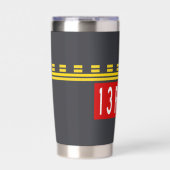 Haltepunktmarkierung 13R-31L Thermobecher (Vorderseite)