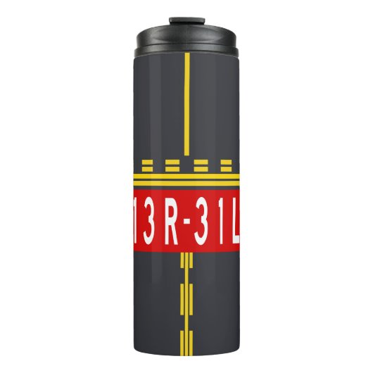 Haltepunktmarkierung 13R-31L Thermosbecher (Vorderseite)