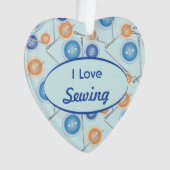 Halterungen und Nähnadeln I Liebe Nähen Ornament (Vorderseite)