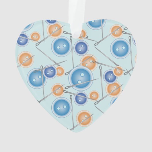 Halterungen und Nähnadeln I Liebe Nähen Ornament (Rückseite)