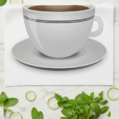 Haltet den Kaffee am Laufen Geschirrtuch (Gefaltet)