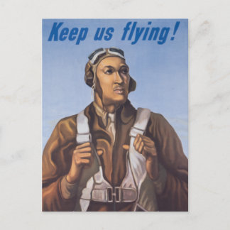 Haltet uns am Fliegen! Vintage afroamerikanischer Postkarte