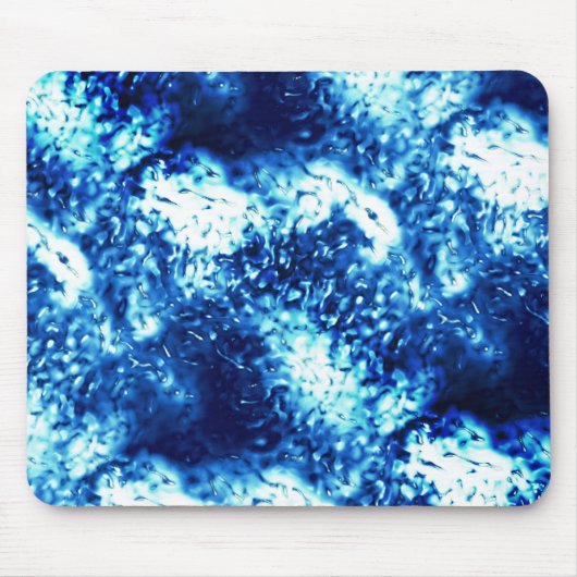 Haltiges Showblau sieht aus wie mattiertes Glas Mousepad (Vorne)