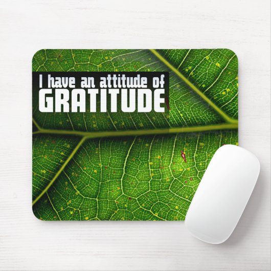 "Haltung der Dankbarkeit" Motivation Affirmation Mousepad (Mit Mouse)