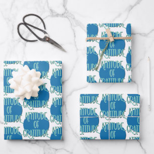 Haltung des Dankbarkeits-Wiederherstellungs-Mottos Geschenkpapier Set