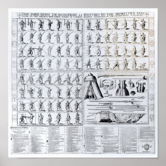 Haltung für Musketiere und Pikemen Poster (Vorne)