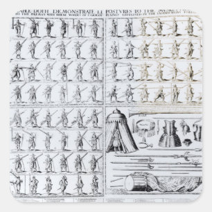 Haltung für Musketiere und Pikemen Quadratischer Aufkleber