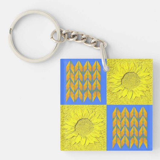 Haltung gegenüber dem ukrainischen Muster Schlüsselanhänger (Vorderseite)