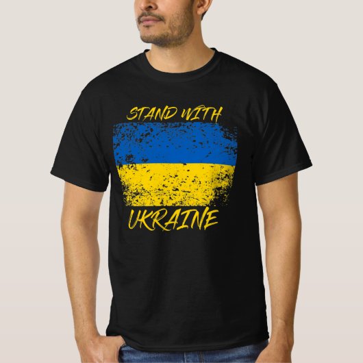 Haltung gegenüber der Ukraine bedrückt T-Shirt (Vorderseite)