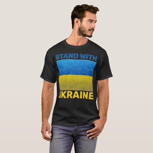 Haltung gegenüber der Ukraine Weltfrieden ukrainis T-Shirt (Vorne ganz)