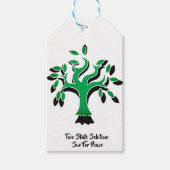 Haltung gegenüber Palästina, Flagge und Olivenbaum Geschenkanhänger (Vorderseite)